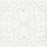 Feather Quilting Heart Square (Single Run)
