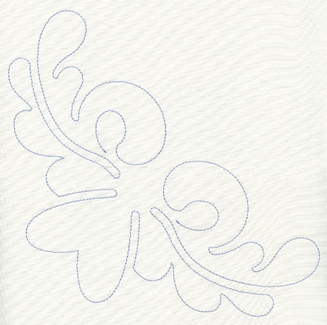 Feather Quilting Heart Corner (Single Run)