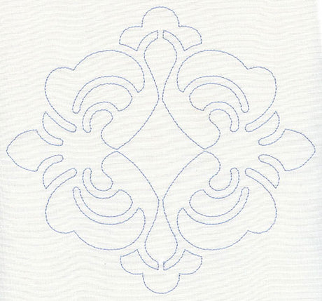 Feather Quilting Swirly Diamond (Single Run)