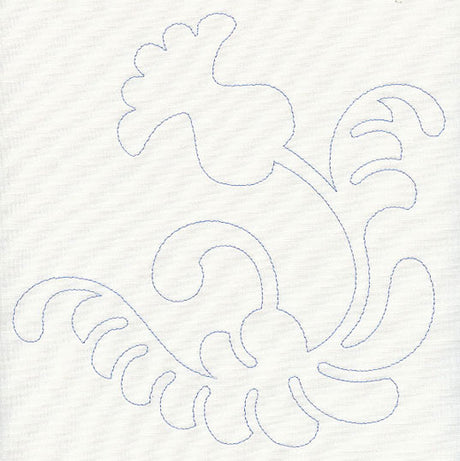 Feather Quilting Curling Blossom (Single Run)