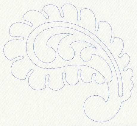 Feather Quilting Curling Paisley (Single Run)