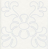 Feather Quilting Bold Flower Square (Single Run)