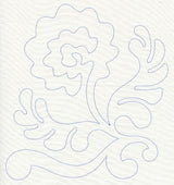 Feather Quilting Blooming Rose (Single Run)