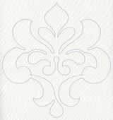 Feather Quilting Swirling Crest (Single Run)