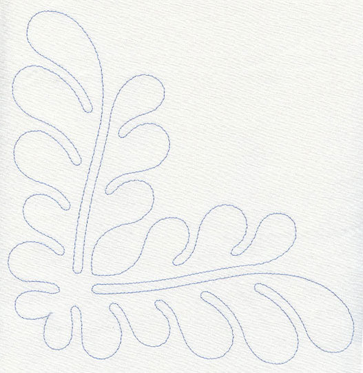 Feather Quilting Simple Corner 1 (Single Run)