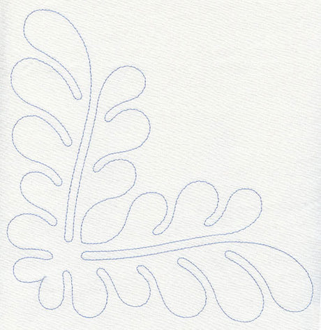 Feather Quilting Simple Corner 1 (Single Run)