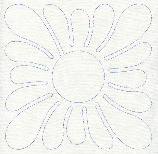 Feather Quilting Square (Single Run)