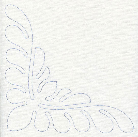 Feather Quilting Simple Corner 2 (Single Run)