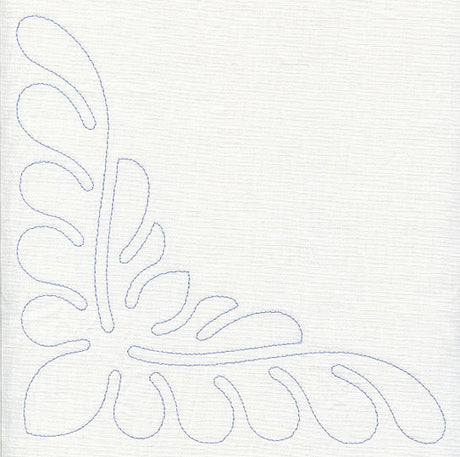 Feather Quilting Simple Corner 2 (Single Run)