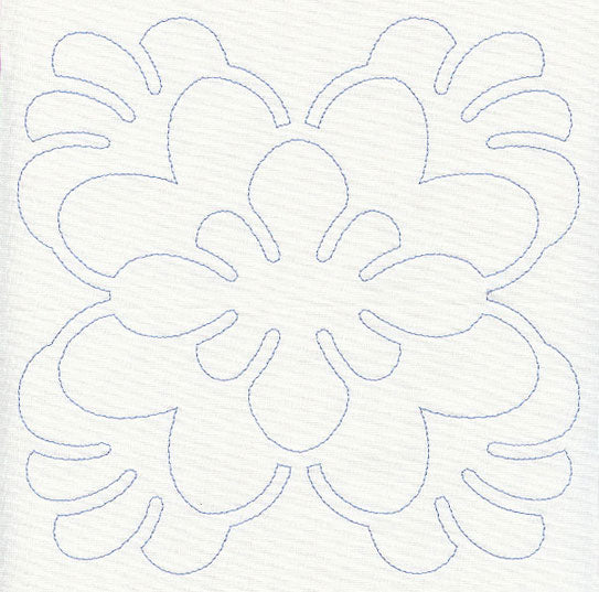 Feather Quilting Ornate Square (Single Run)