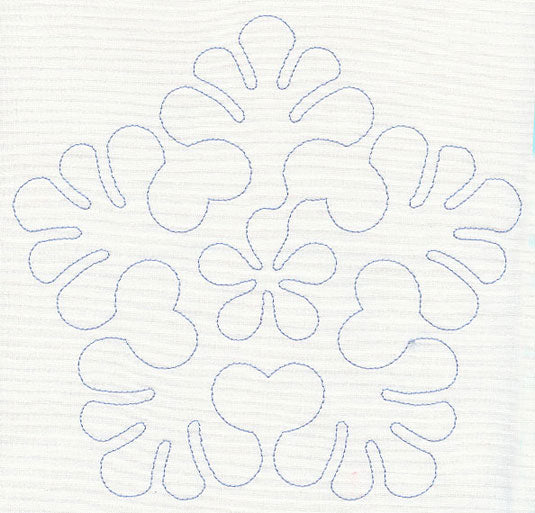 Feather Quilting Starflake (Single Run)