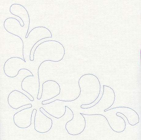 Feather Quilting Pinwheel Corner (Single Run)