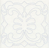 Feather Quilting Leaf Square (Single Run)