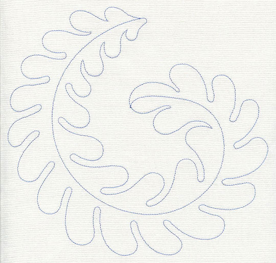 Feather Quilting Seaweed Curl (Single Run)