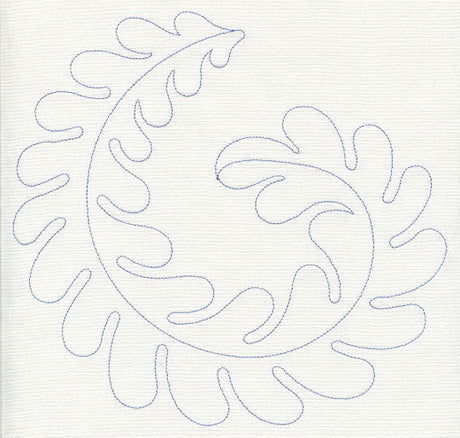 Feather Quilting Seaweed Curl (Single Run)