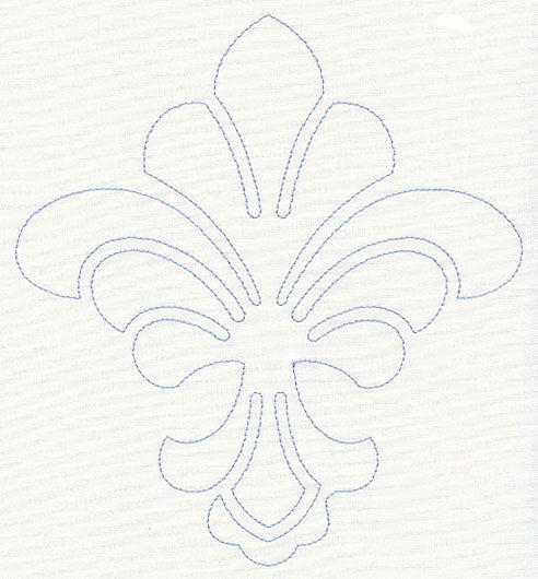 Feather Quilting Fleur de Lis (Single Run)
