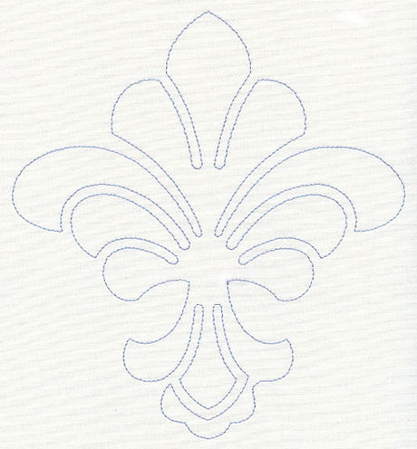 Feather Quilting Fleur de Lis (Single Run)