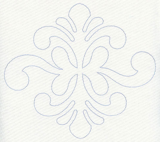 Feather Quilting Simple Diamond (Single Run)