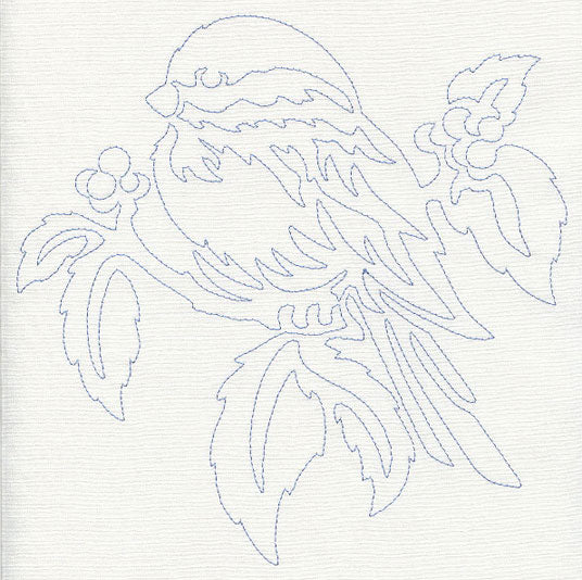 Chickadee Quilting Motif (Single Run)