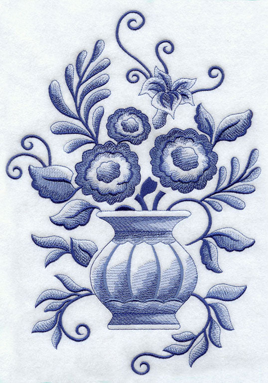 Delft Blue Flowers in Vase 1