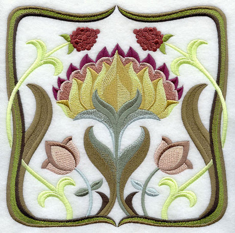 Art Nouveau Floral Square 2