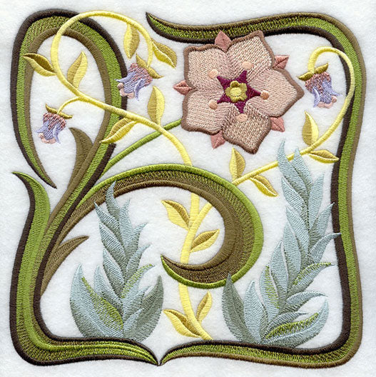 Art Nouveau Floral Square 3