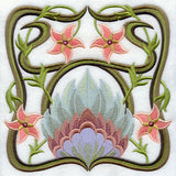 Art Nouveau Floral Square 4