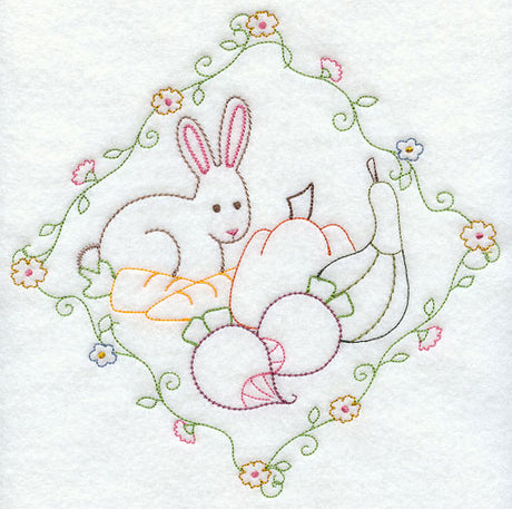 Bunny and Vegetables (Vintage)