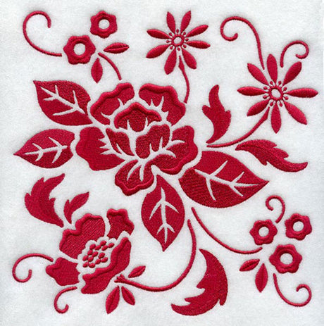 Simply Red Floral Square