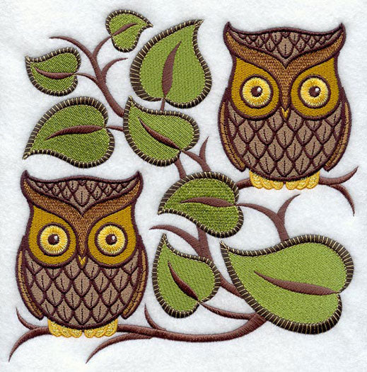 Retro Owl Square
