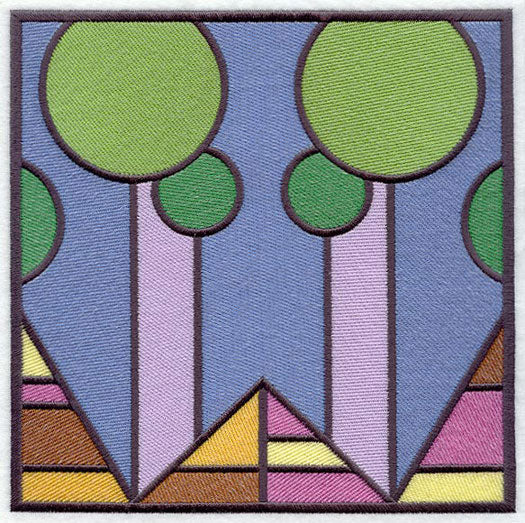 Arts and Crafts Stained Glass Square