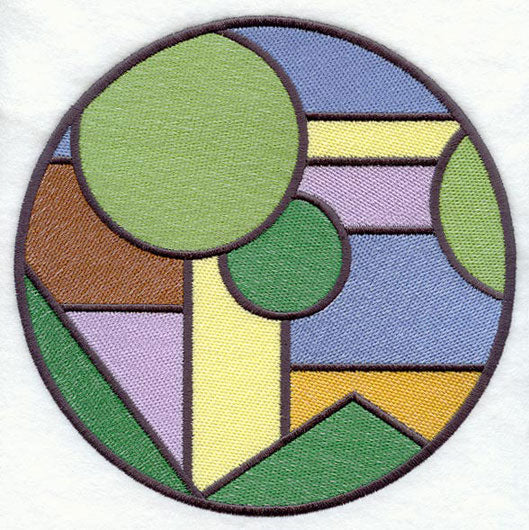 Arts and Crafts Stained Glass Circle