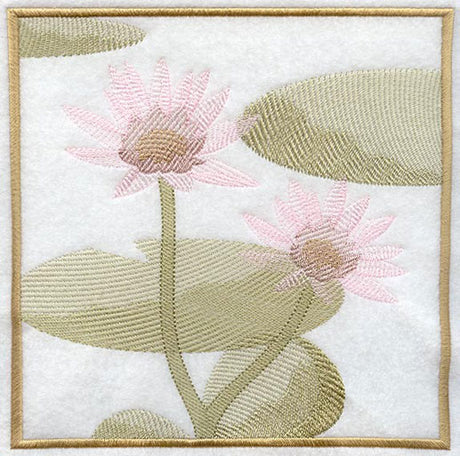Water Lily Soft Shadow Square