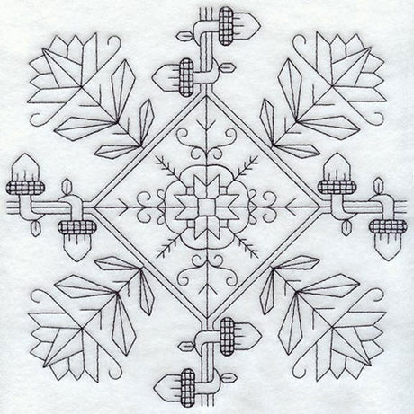 Plentiful Harvest Square (Blackwork)