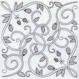 Scrolling Vines Square (Blackwork)
