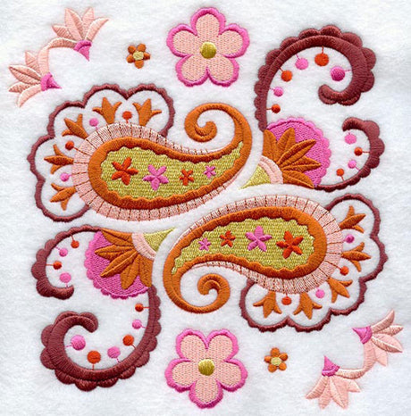 Paisley Floral Square