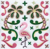 Paisley Flamingo Square