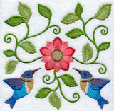 Jacobean Hummingbird Square