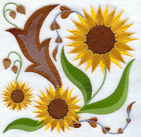 Sunflower Square (Jacobean)