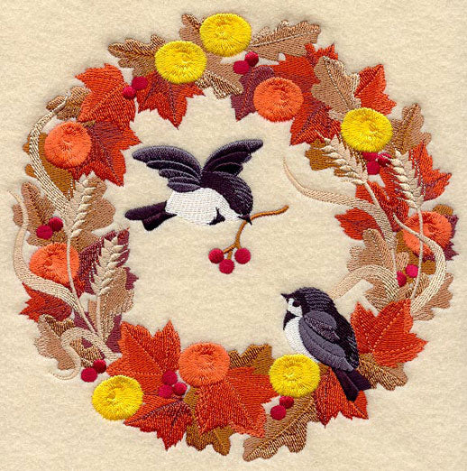 Autumn Chickadees Circle