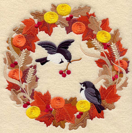 Autumn Chickadees Circle