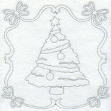 Night Before Christmas Bows and Tree Quilting Square (Single Run)