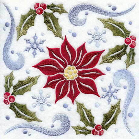 Winter Poinsettia Square