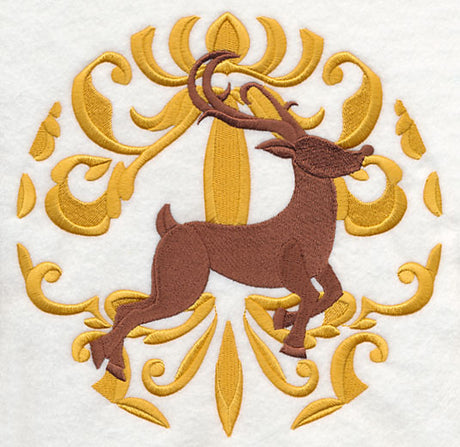 Deck the Halls in Damask - Reindeer