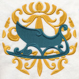 Deck the Halls in Damask - Sleigh