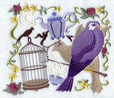 Victorian Collage with Birdcage