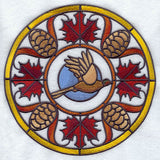Pheasant in Autumn Stained Glass