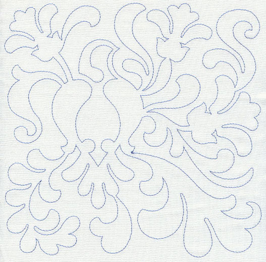 Bird and Flowers Quilting Square 3 (Single Run)