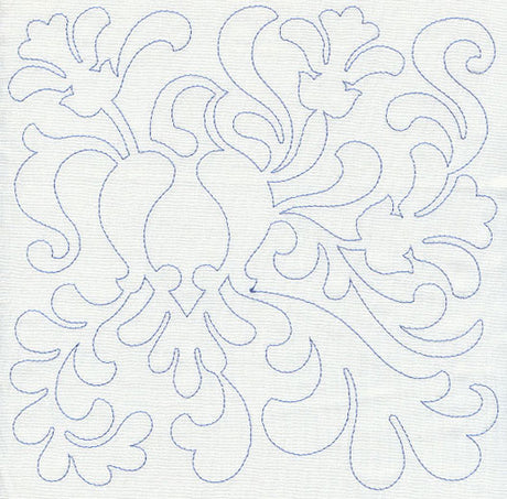 Bird and Flowers Quilting Square 3 (Single Run)