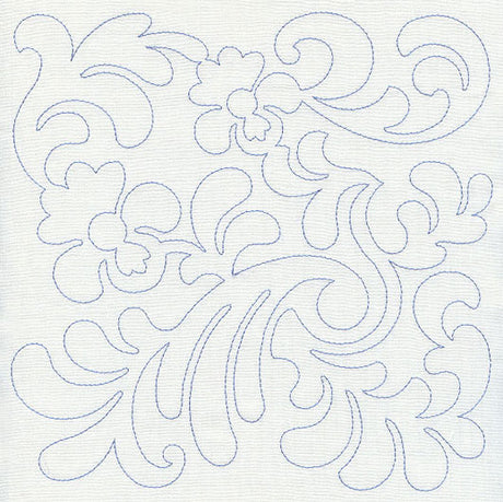 Bird and Flowers Quilting Square 4 (Single Run)